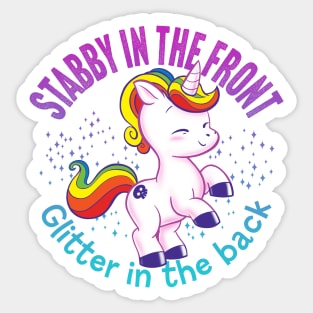 Stabby the unicorn v2 Sticker